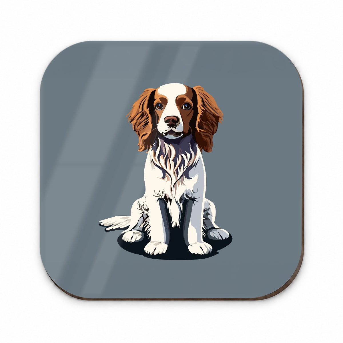 Brittany Spaniel Dog Sitting Fridge Magnet