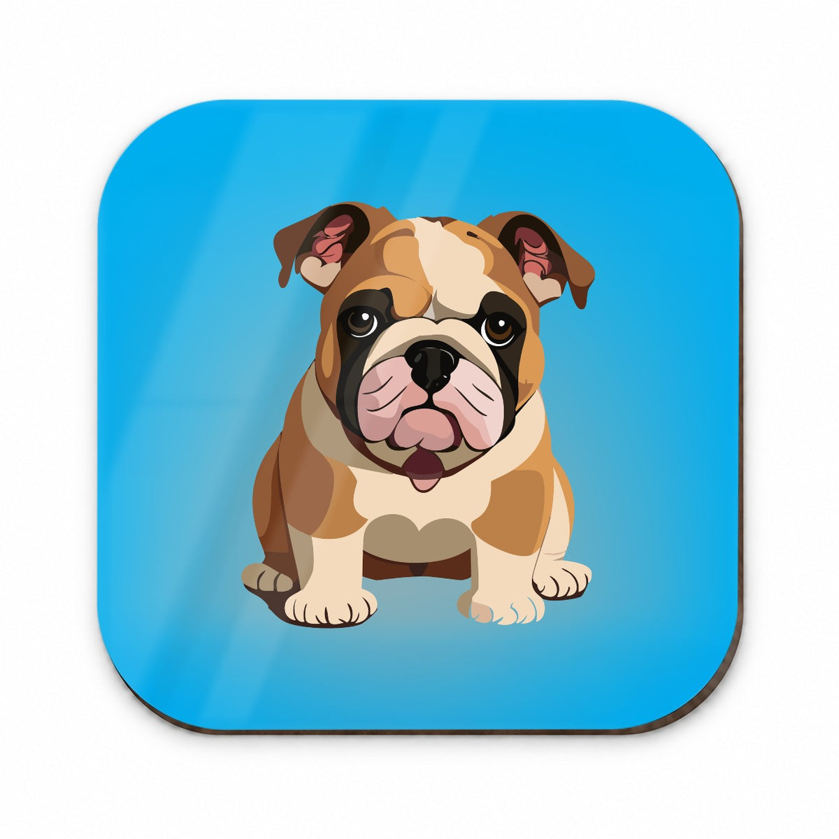 Bulldog Cute Dog Sitting Fridge Magnet