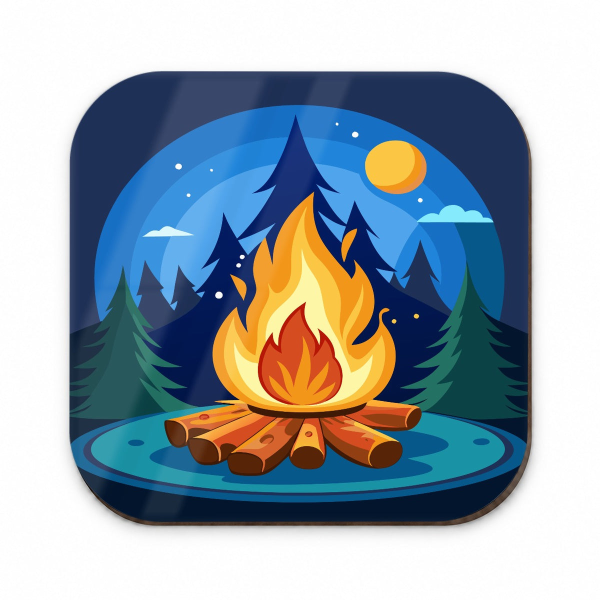 Camp Fire Camping Fridge Magnet