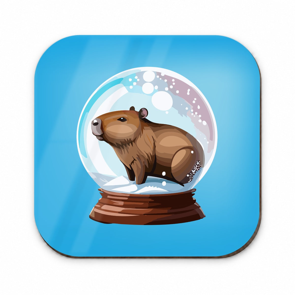Capybara in a Snow Globe Christmas Fridge Magnet