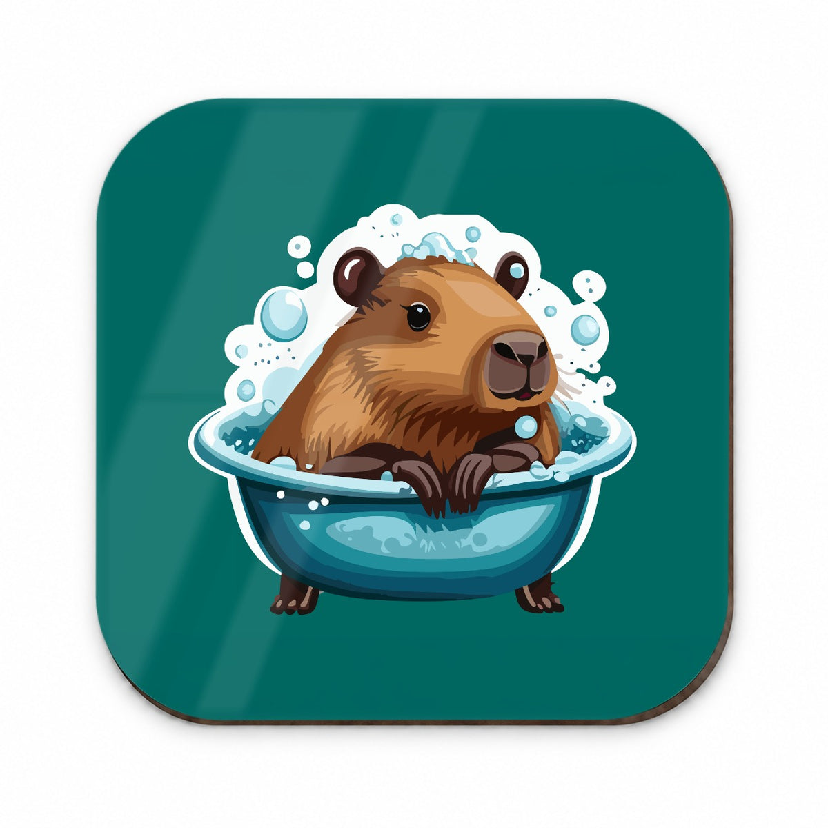 Capybara in Bubble Bath Bathing Funny Fridge Magnet