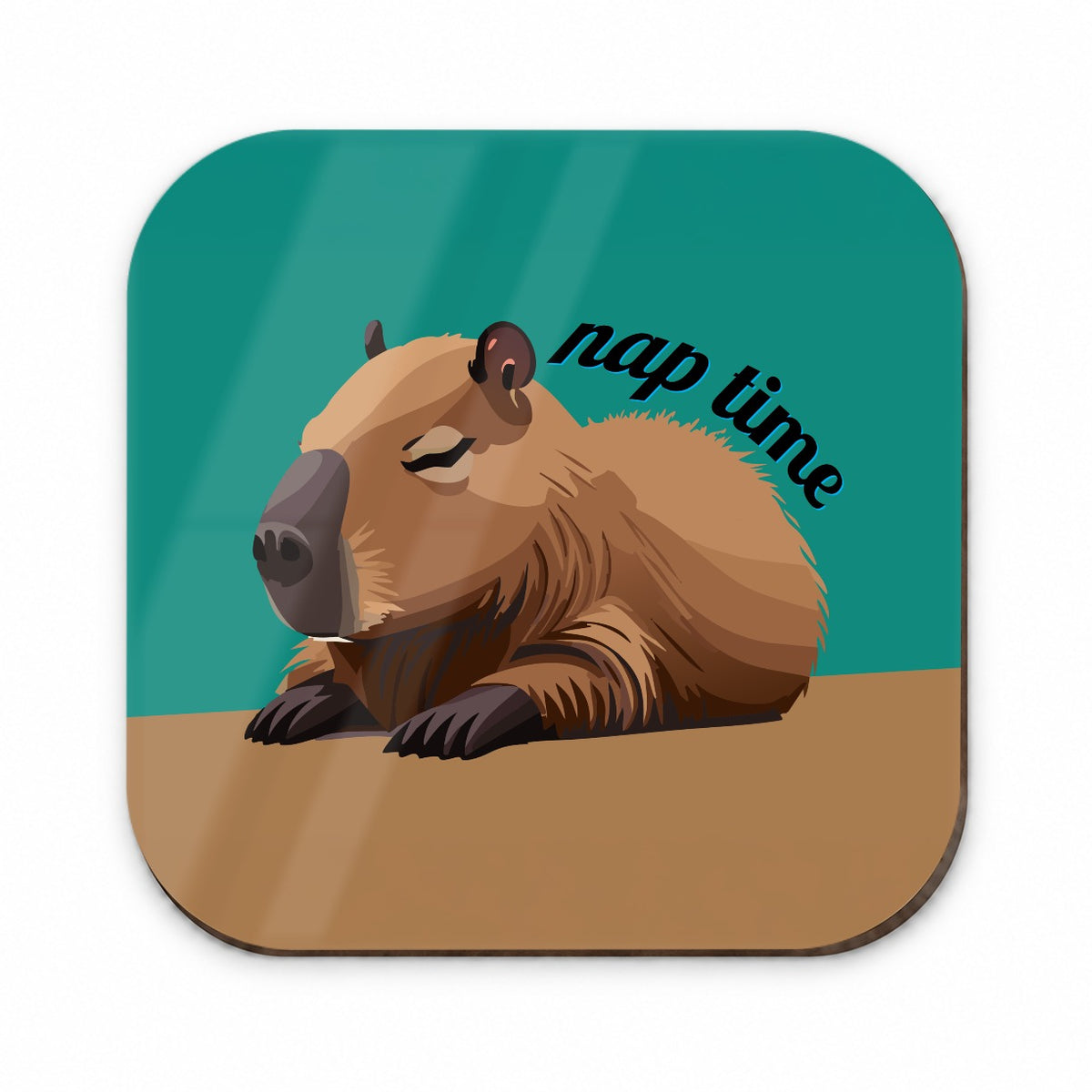 Capybara Nap Time Napping Sleeping Tired Fridge Magnet