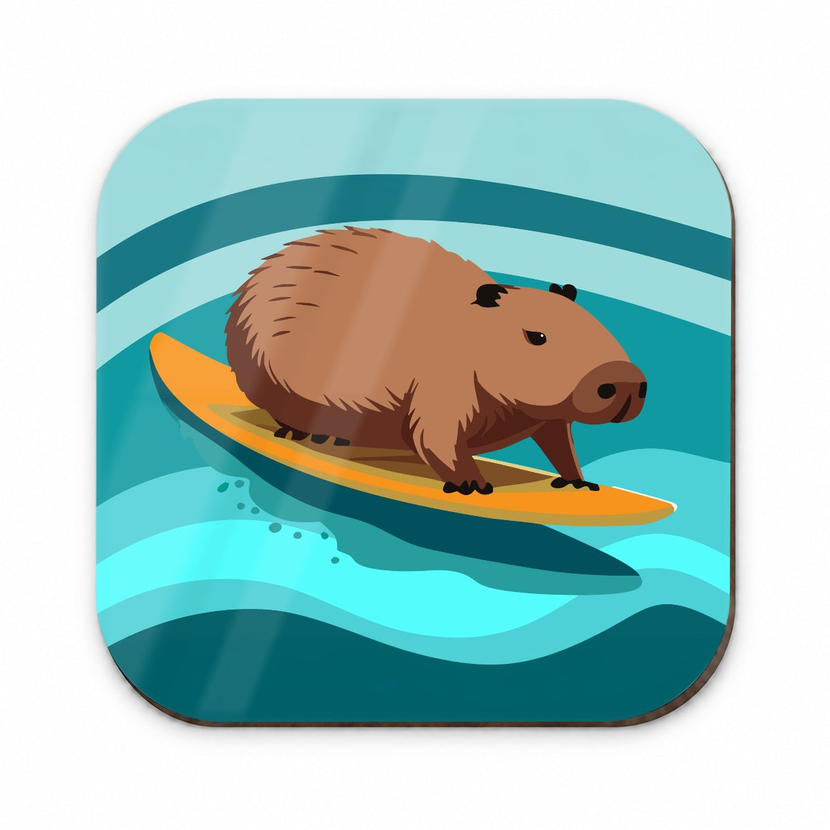 Capybara Surfing Surfer Ocean Funny Fridge Magnet