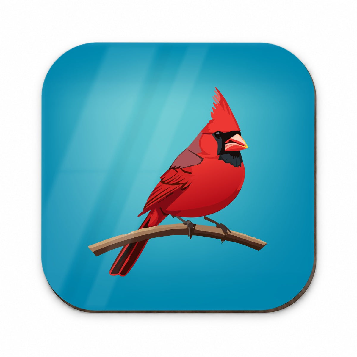 Cardinal Red on Branch Fridge Magnet