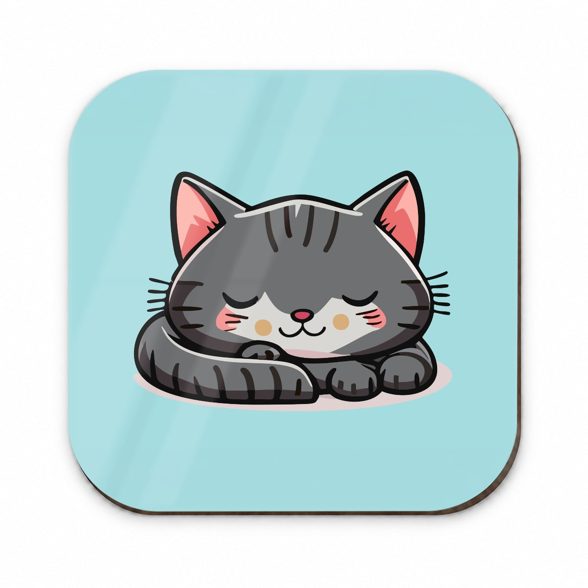Cat Gray Sleeping Fridge Magnet