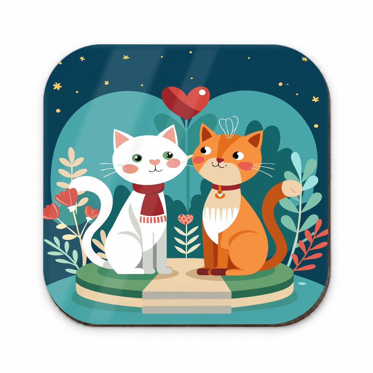 Cats in Love Anniversary Wedding Valentines Day Fridge Magnet