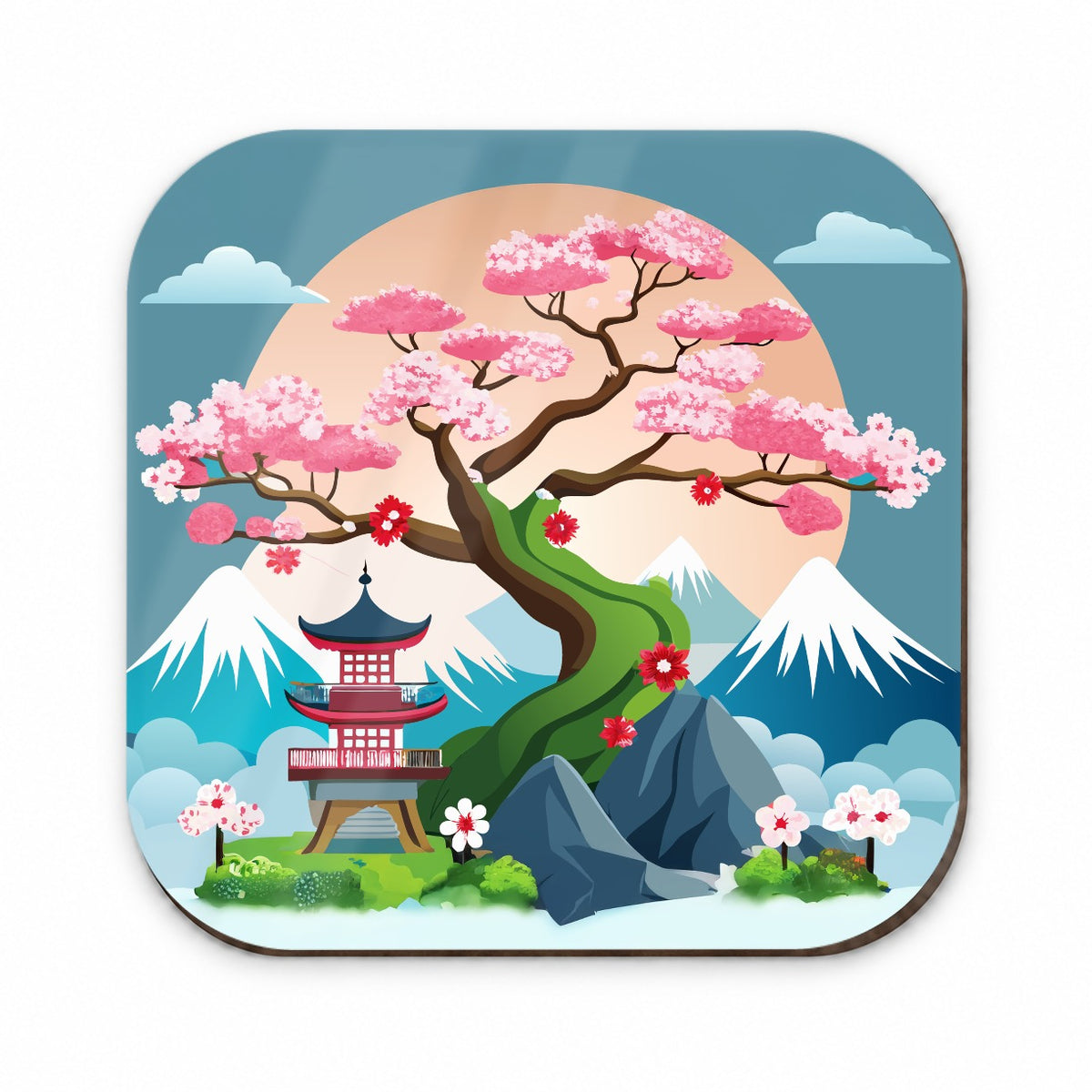 Cherry Blossom Tree Japanese Garden Fridge Magnet