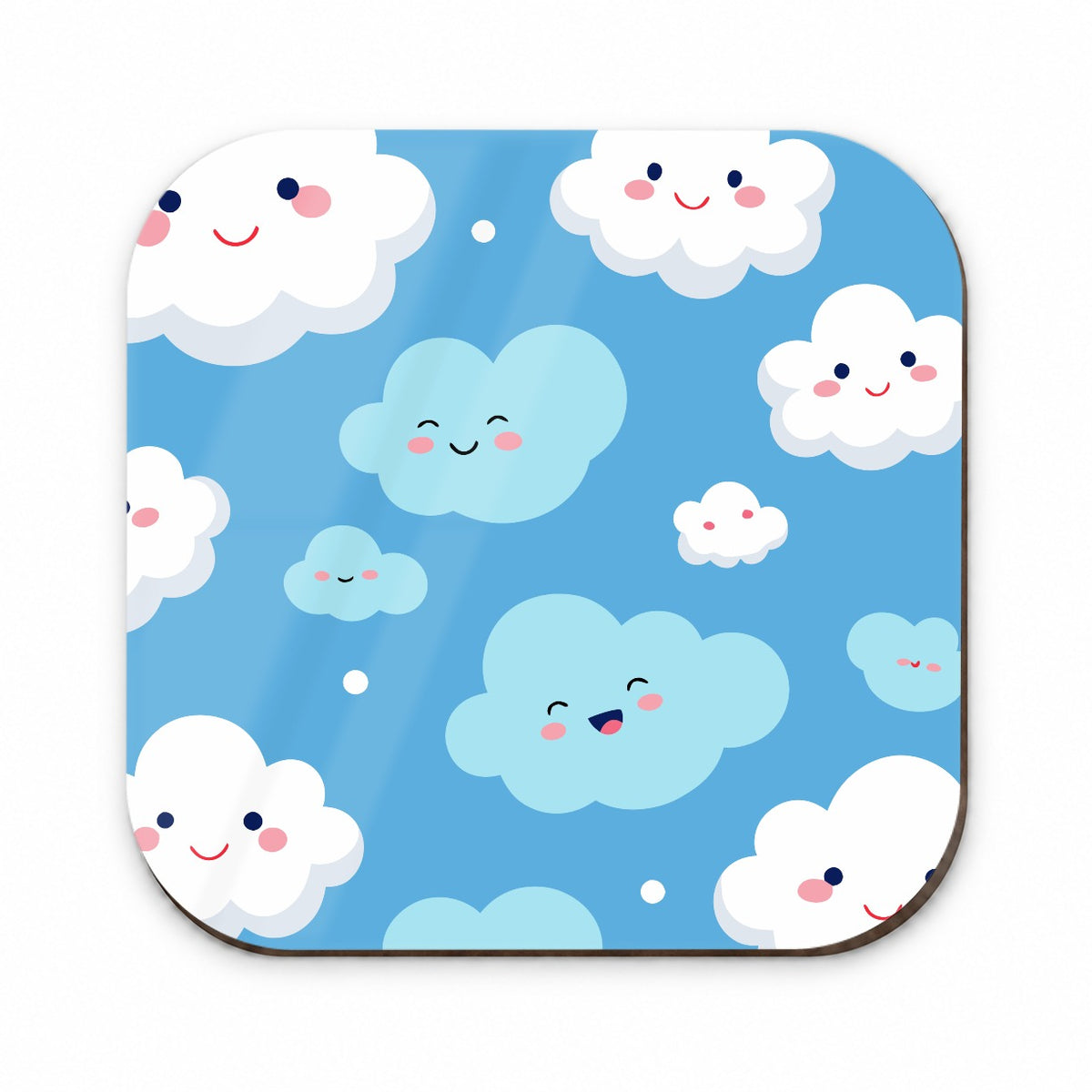 Clouds Happy Smiling Cute Pattern Fridge Magnet
