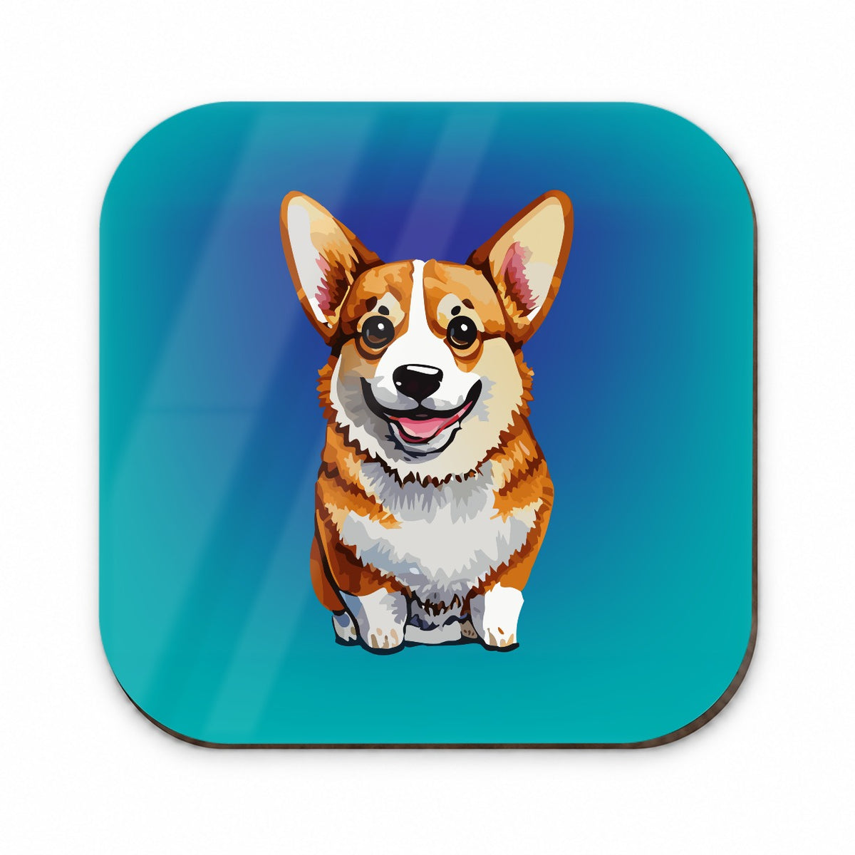 Corgi Dog Watercolor Happy Fridge Magnet