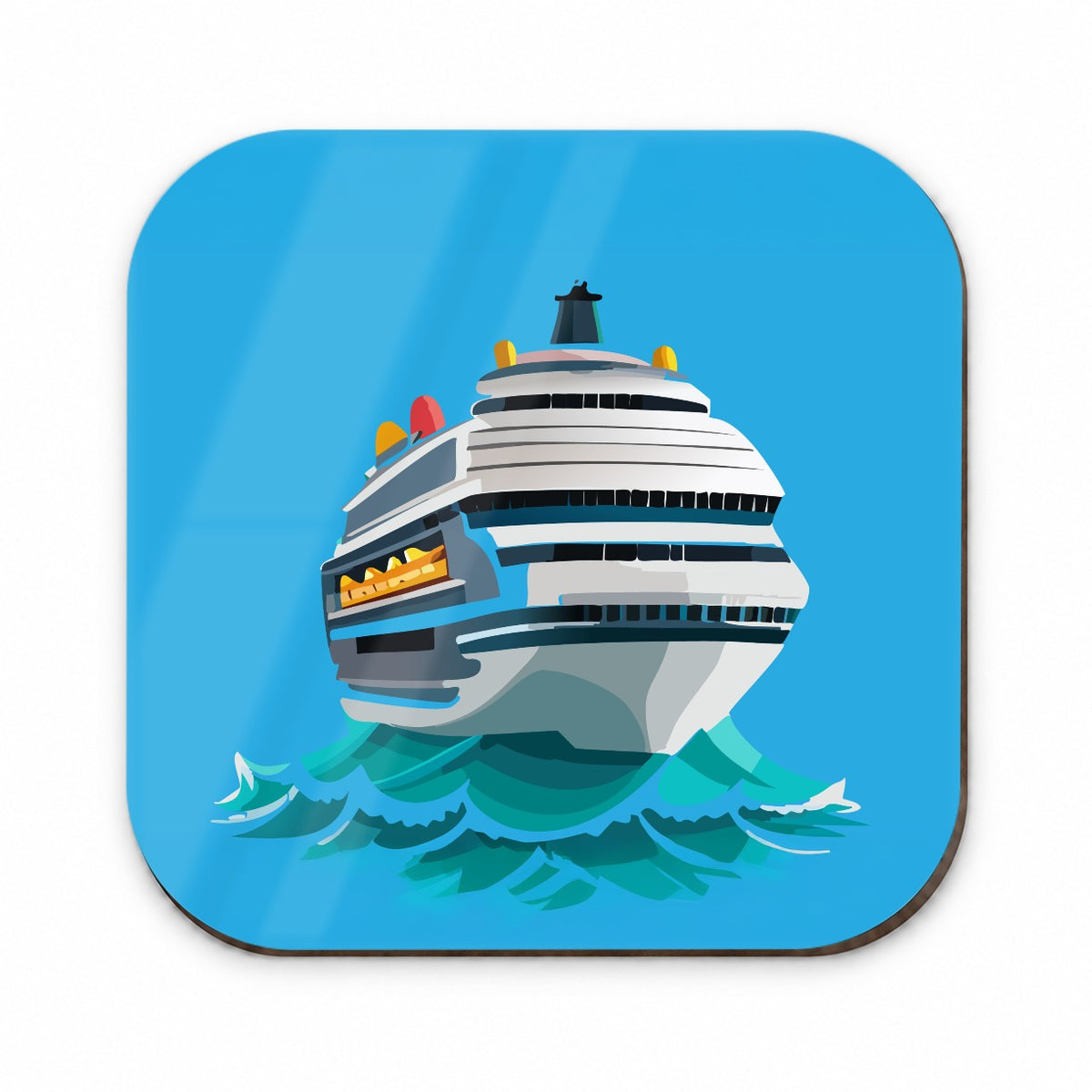 Cruise Ship on Ocean Trip Vacation Bon Voyage Fridge Magnet