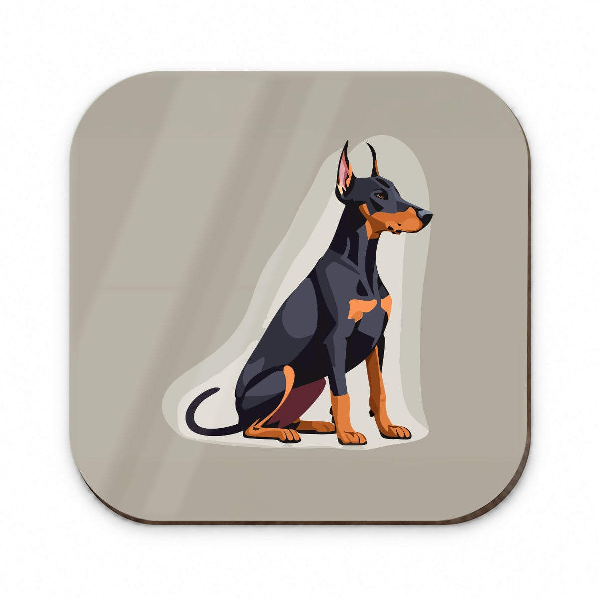 Doberman Dog Sitting Fridge Magnet