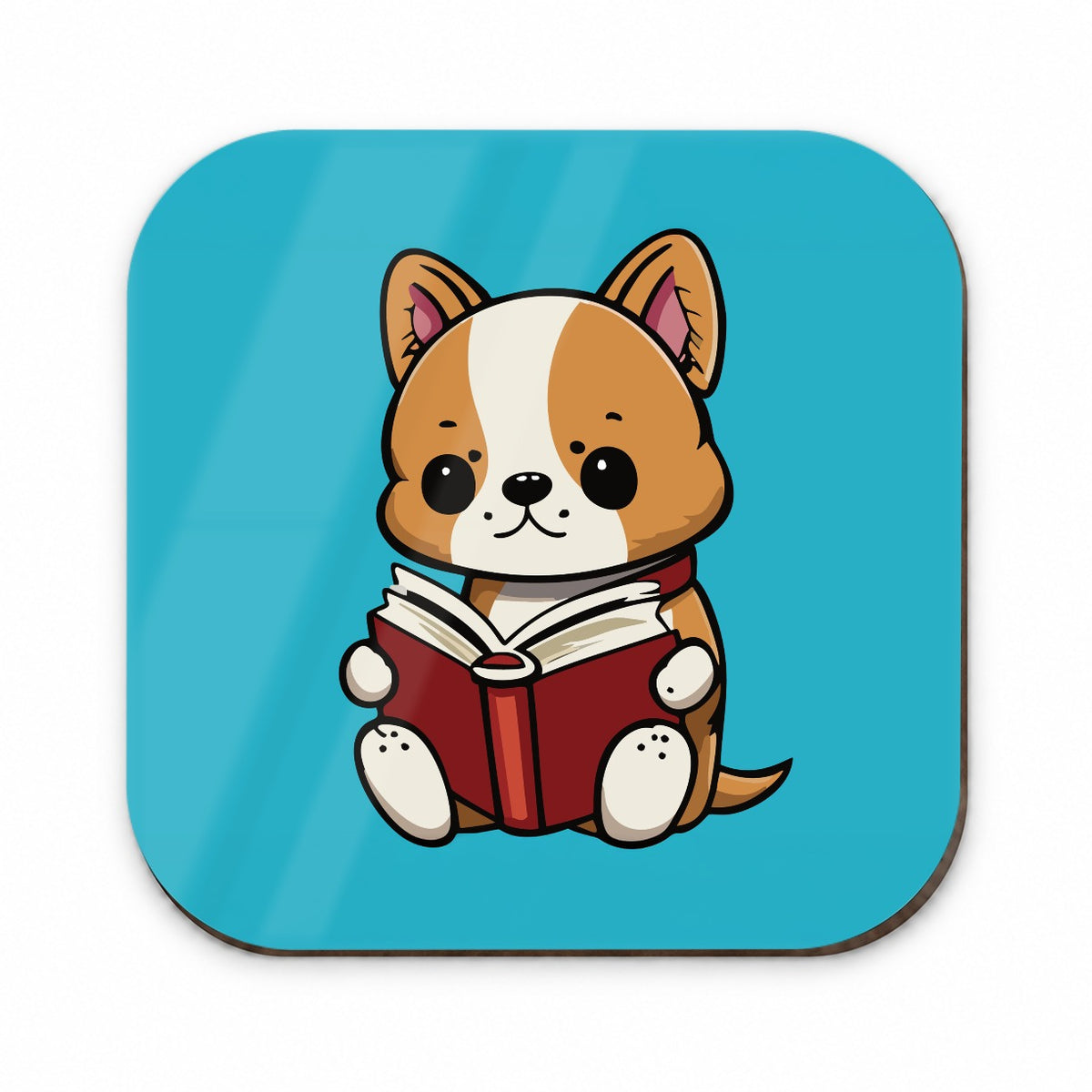 Dog Reading Book Fridge Magnet