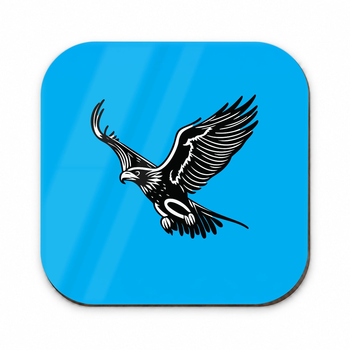 Eagle Flying Black White Fridge Magnet