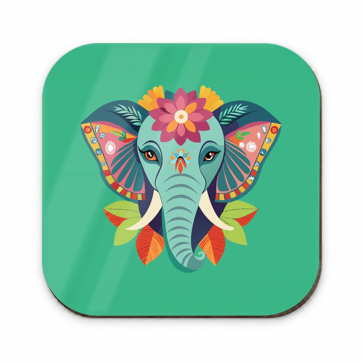 Elephant Head Floral Flowers Fridge Magnet