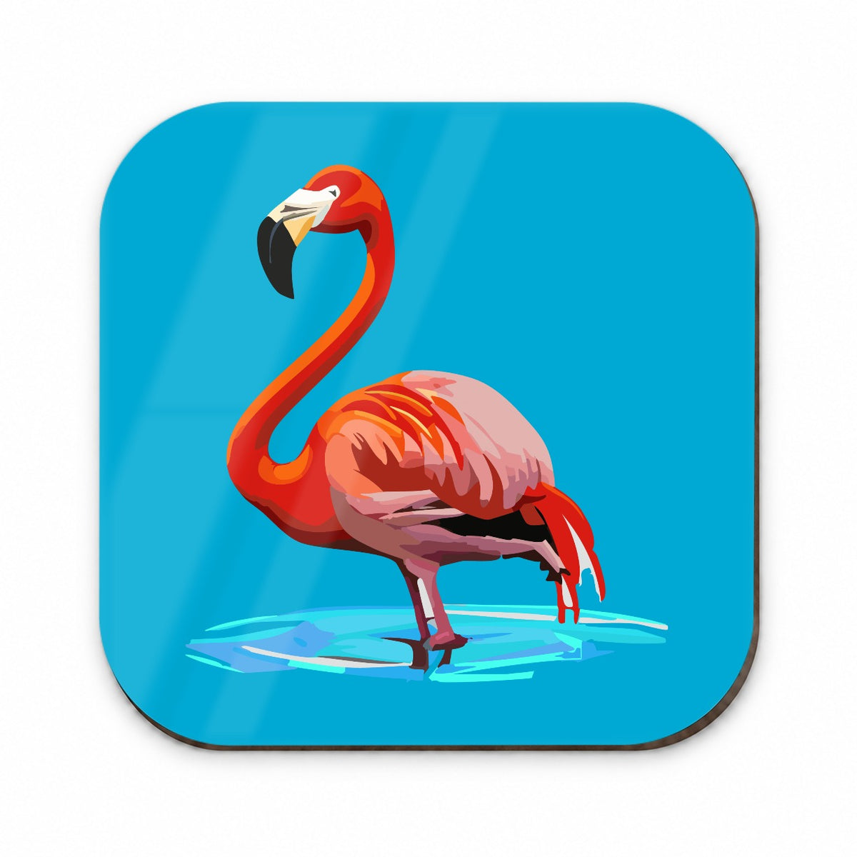 Flamingo Standing in Water Fridge Magnet