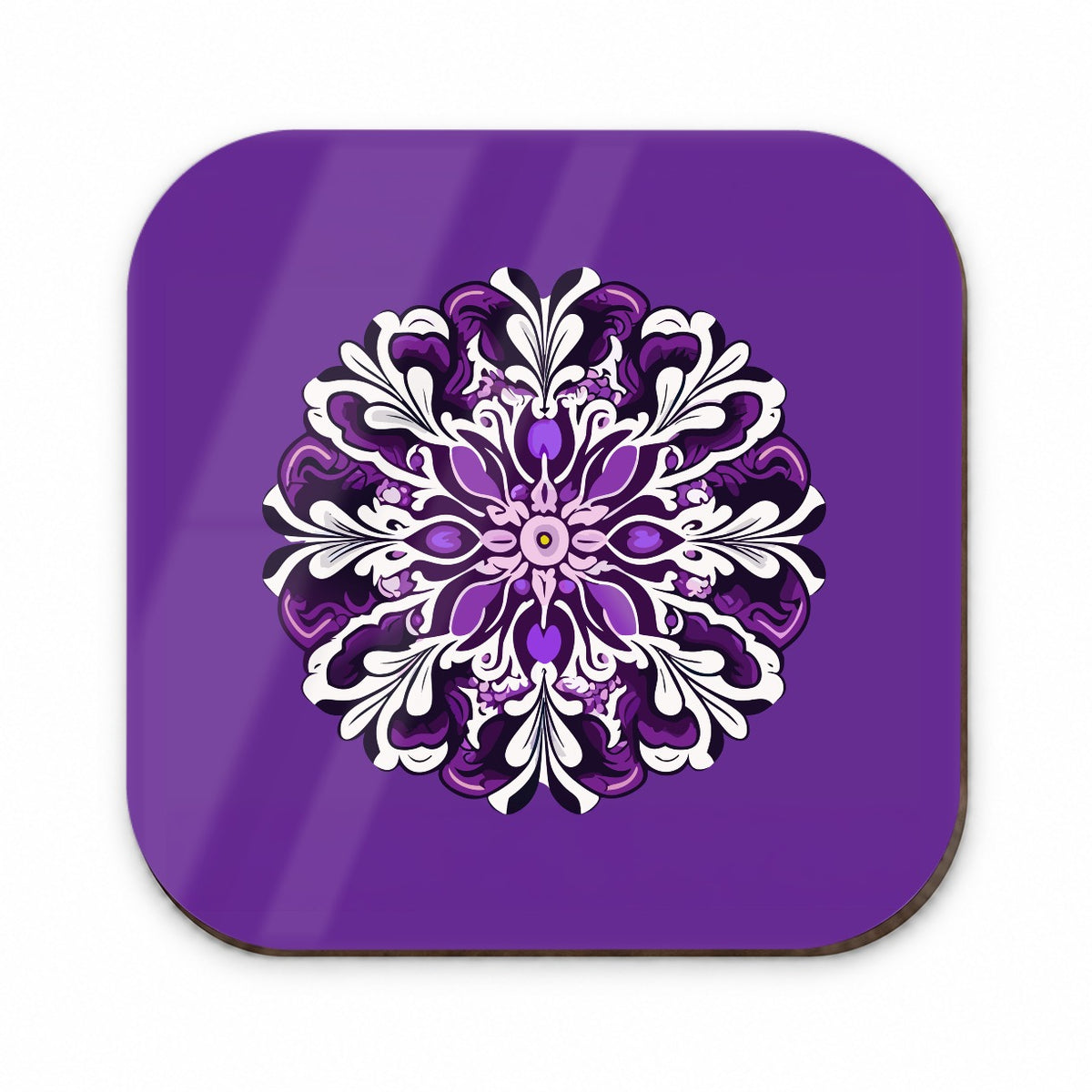 Floral Motif Mandala Purple Beautiful Fridge Magnet