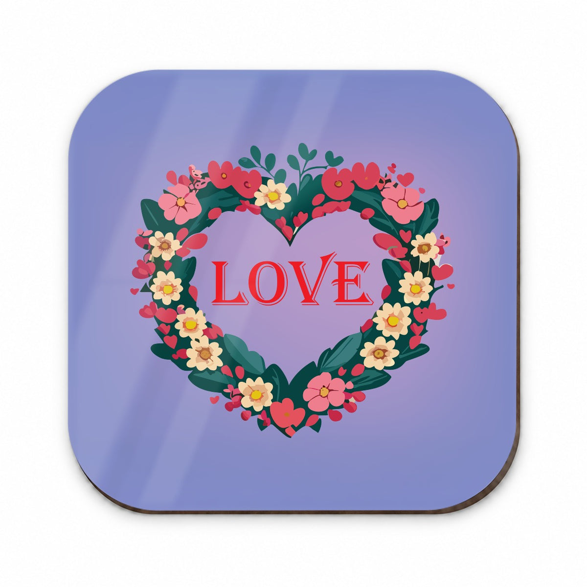 Flower Heart Love Wreath Floral Wedding Beautiful Fridge Magnet