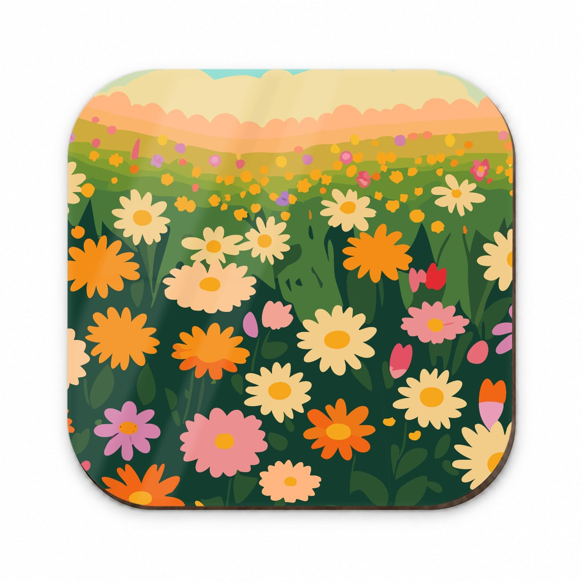 Flowers in Meadow Floral Fridge Magnet