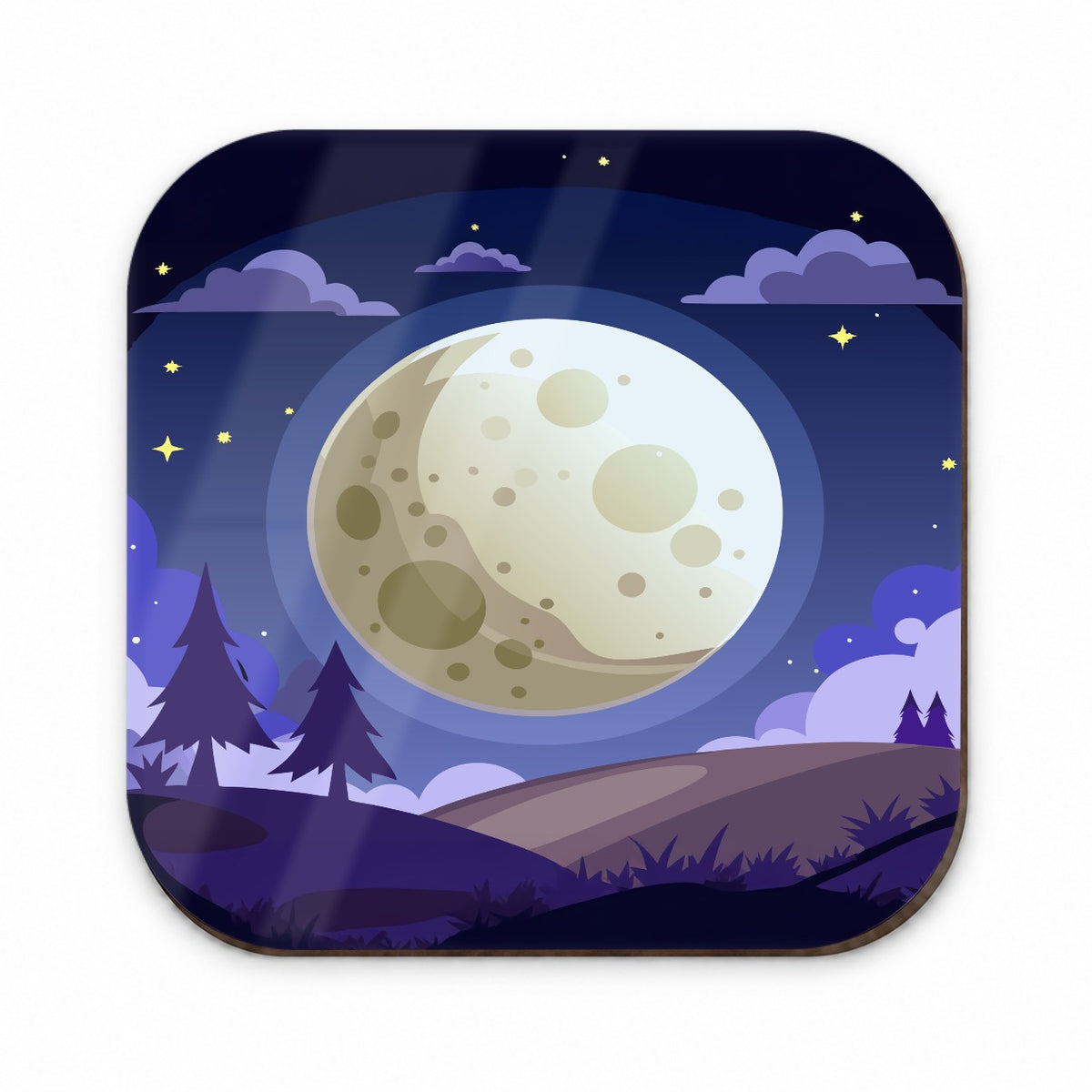 Full Moon at Night Fridge Magnet
