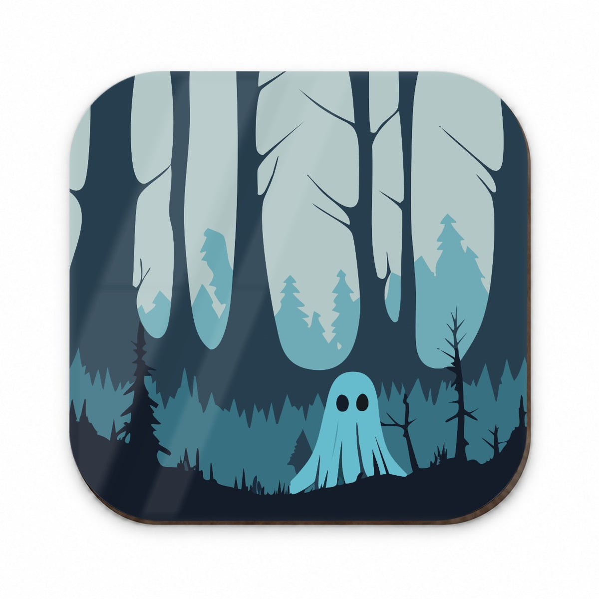 Ghost in Forest Woodland Cute Spooky Fridge Magnet