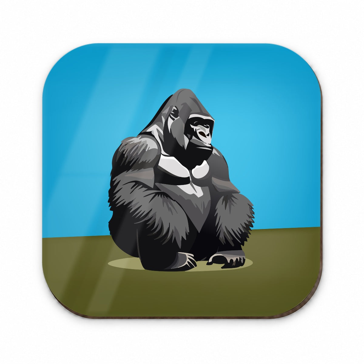 Gorilla Sitting Fridge Magnet