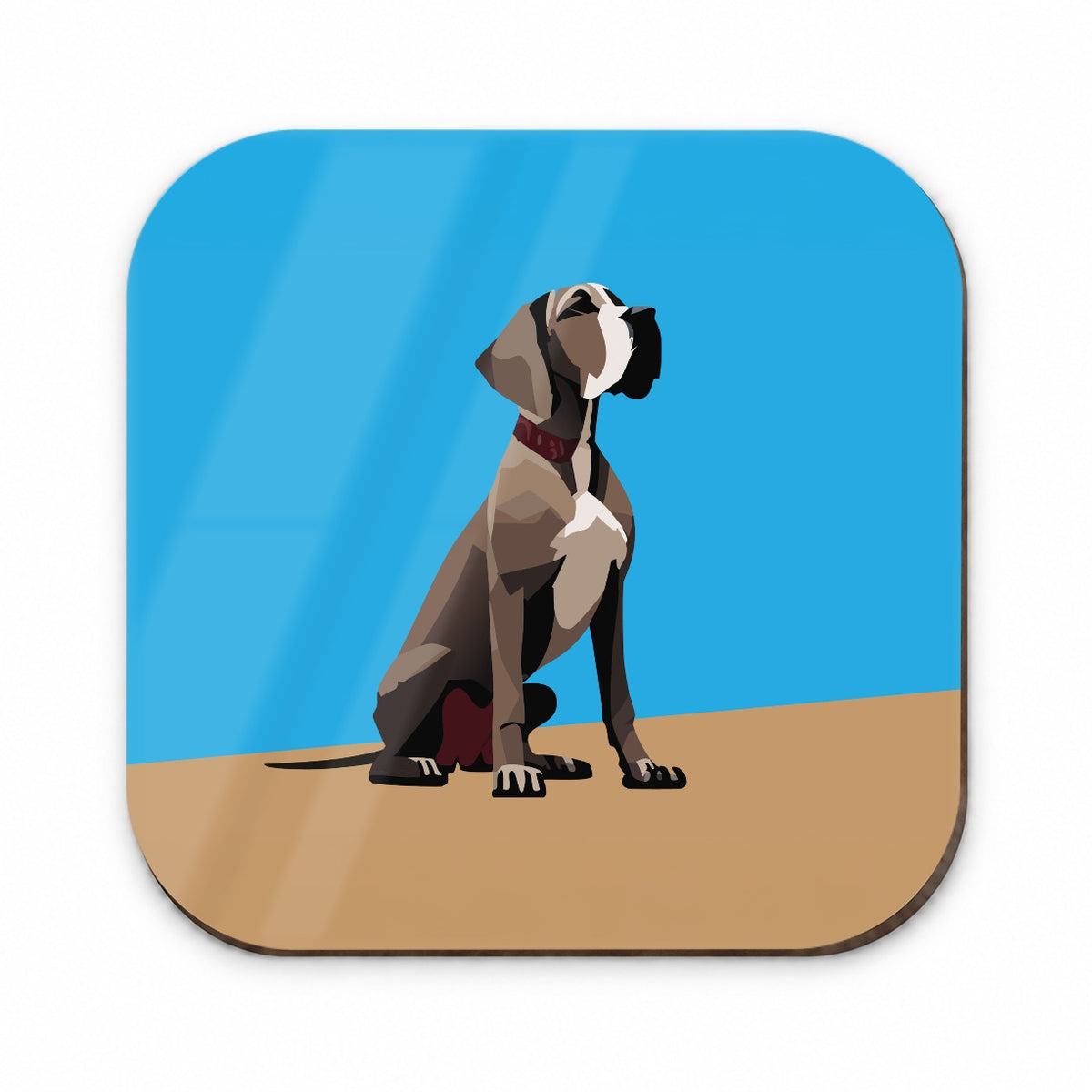 Great Dane Dog Sitting Fridge Magnet