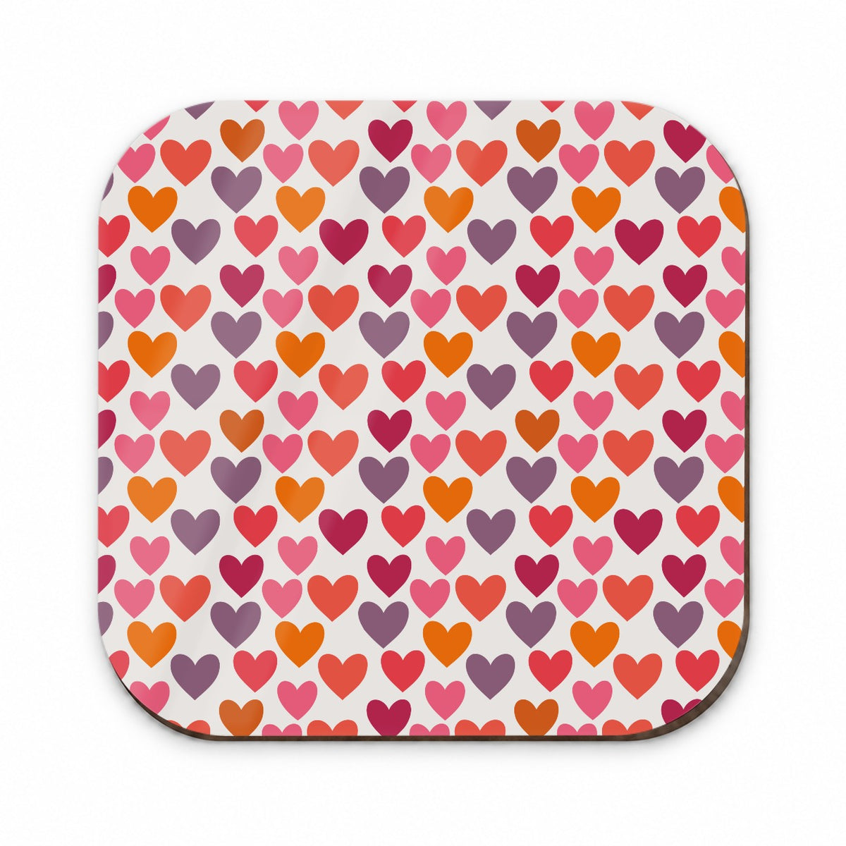 Hearts Purple Pink Orange Valentines Day Anniversary Love Fridge Magnet