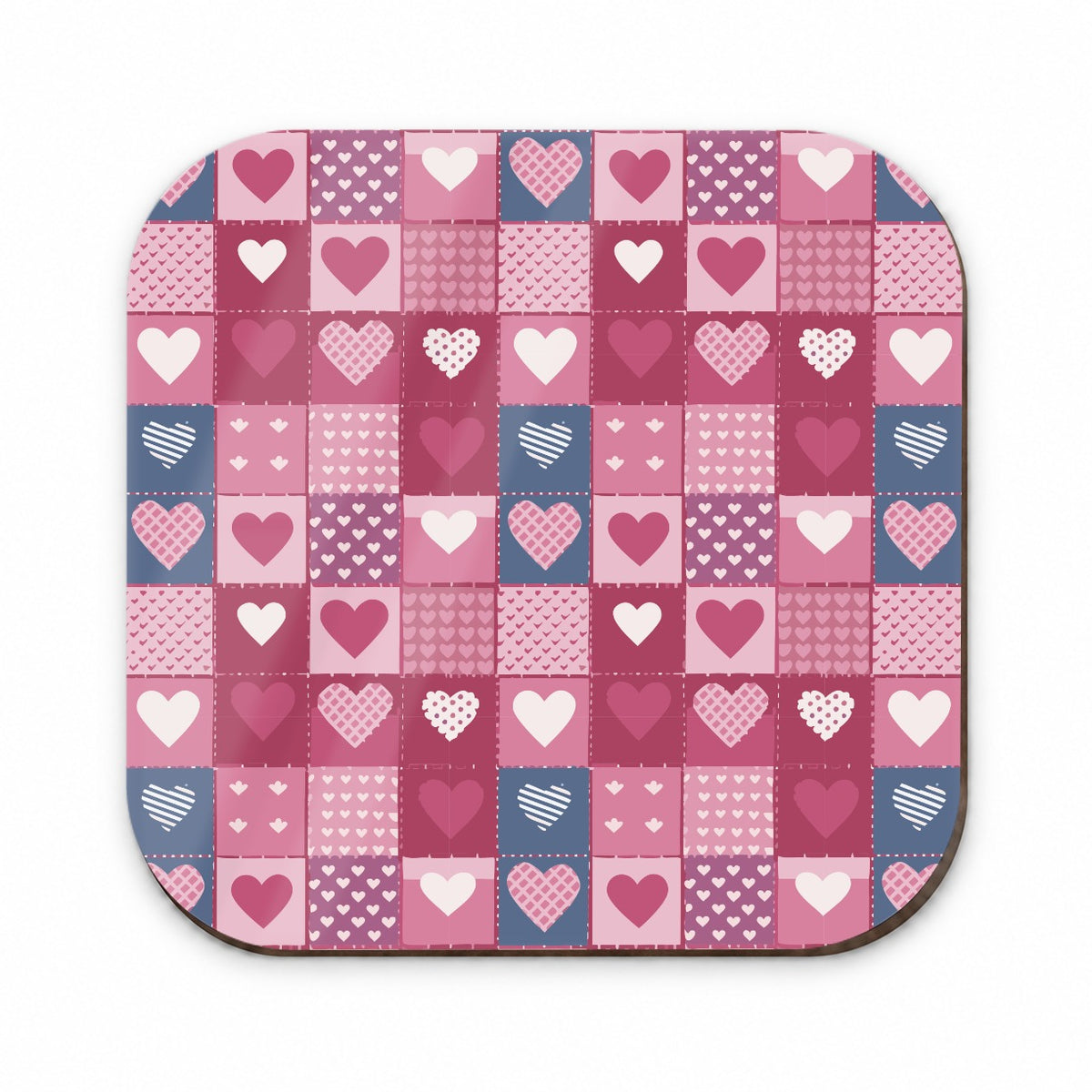 Hearts Quilt Valentines Day Anniversary Love Wedding Pattern Fridge Magnet