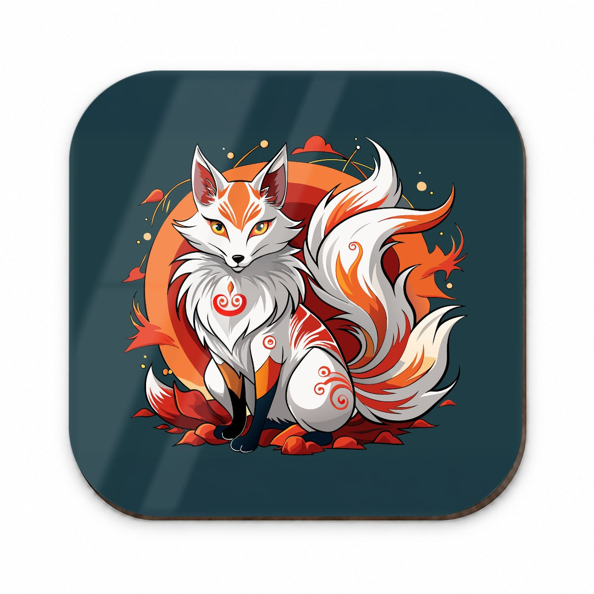 Kitsune Fox Japanese Folklore Fridge Magnet
