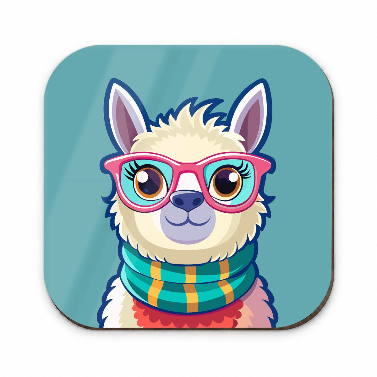 Llama Cute Wearing Glasses Fridge Magnet