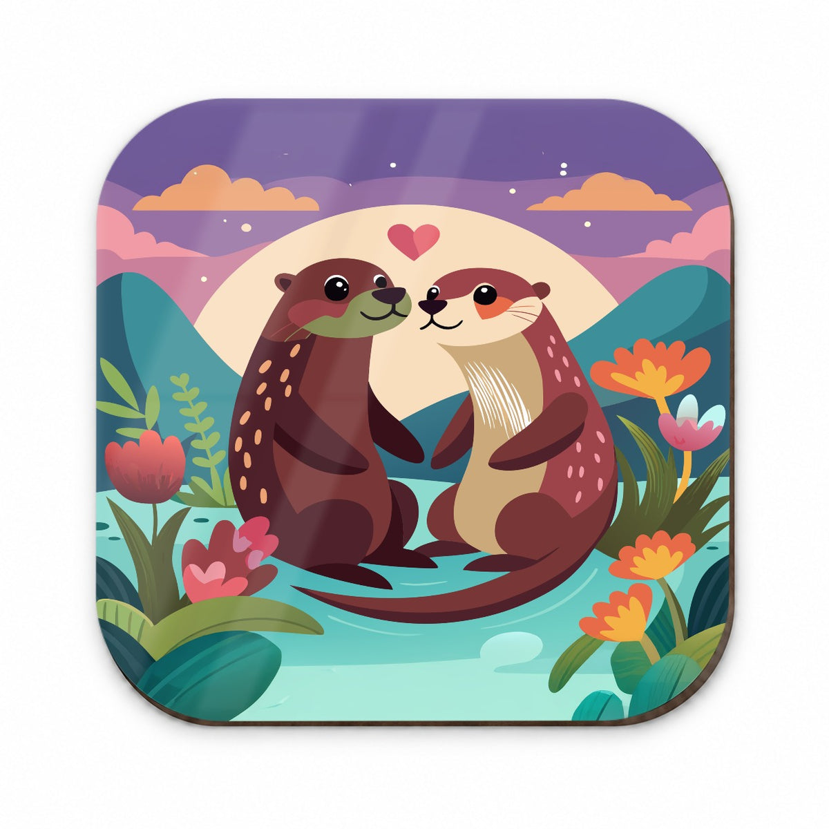 Otters in Love Anniversary Wedding Valentines Day Fridge Magnet