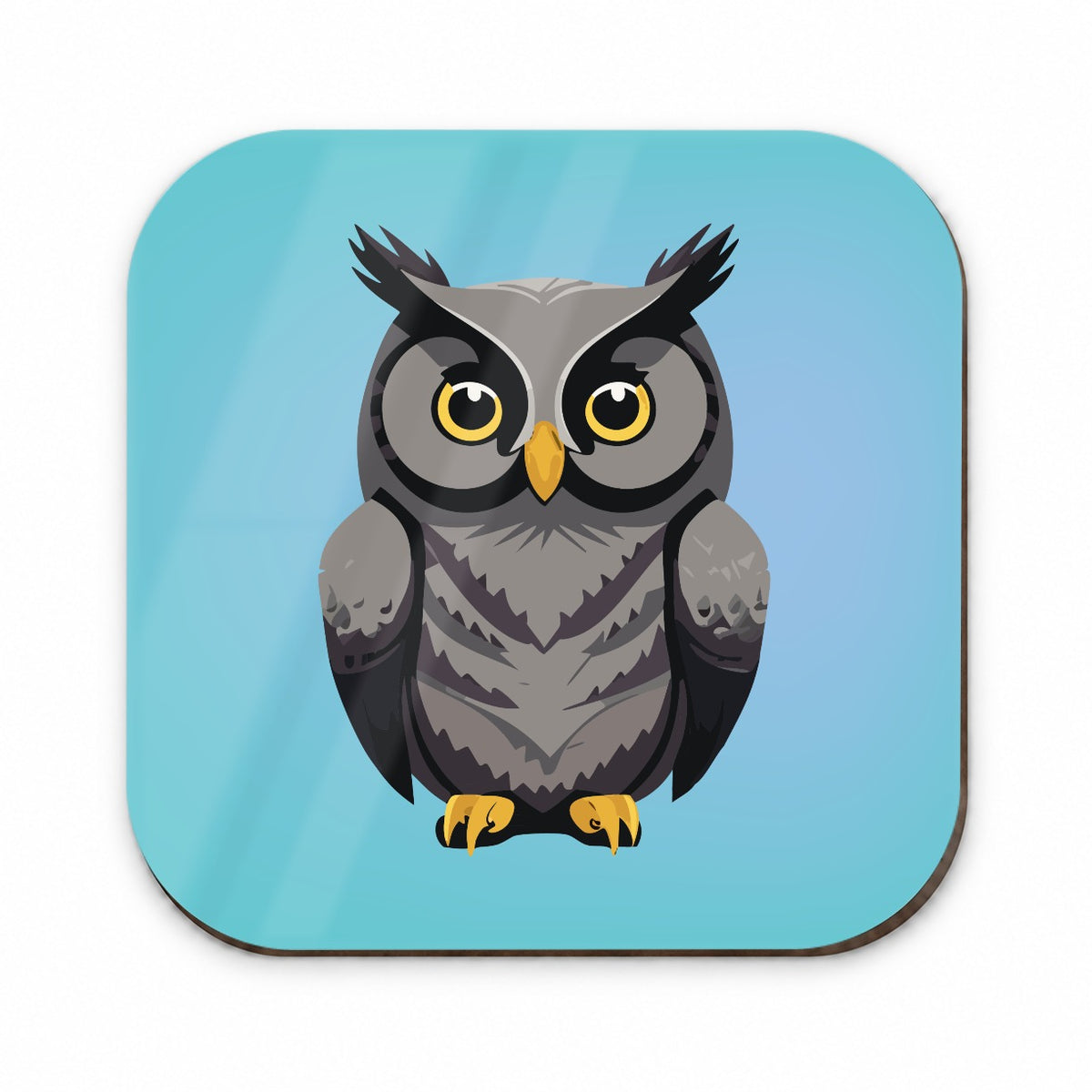 Owl Gray Staring Fridge Magnet