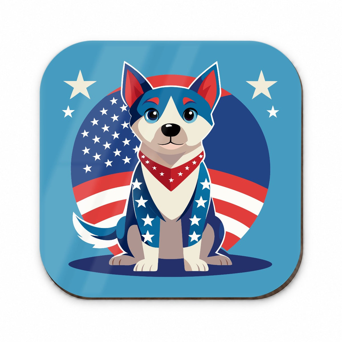 Patriotic Dog USA Fridge Magnet