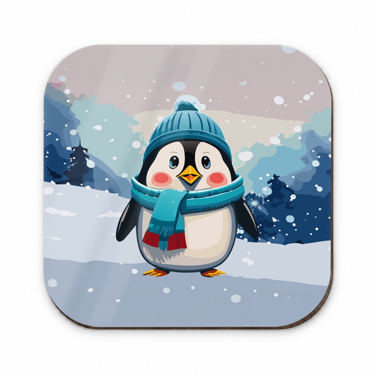 Penguin Winter Wearing Hat Scarf Cute Fridge Magnet