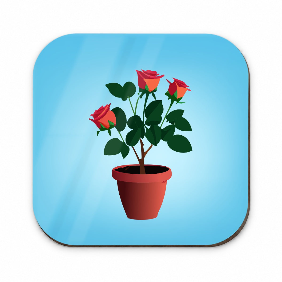 Rose Roses Bush in Pot Fridge Magnet