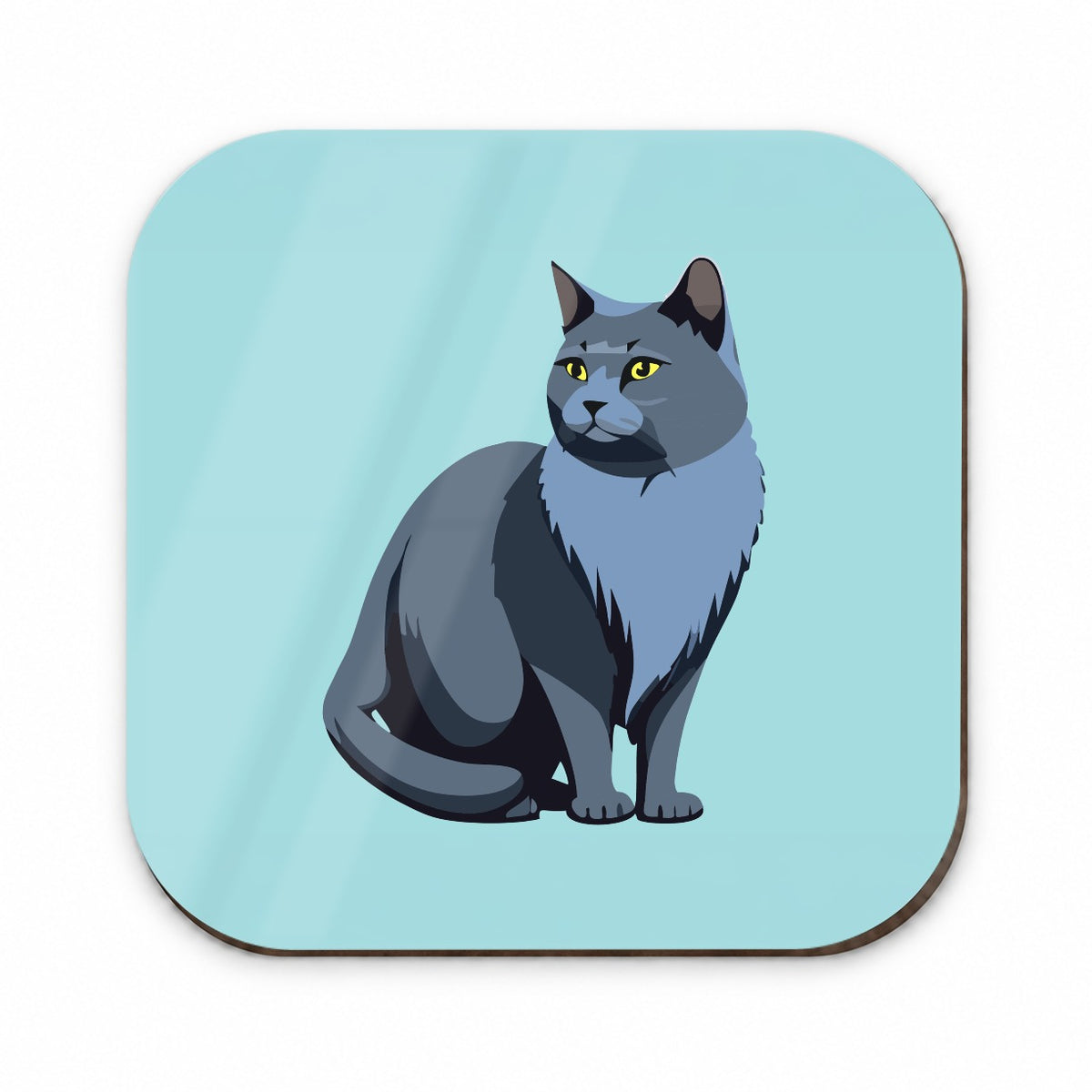 Russian Blue Cat Sitting Fridge Magnet