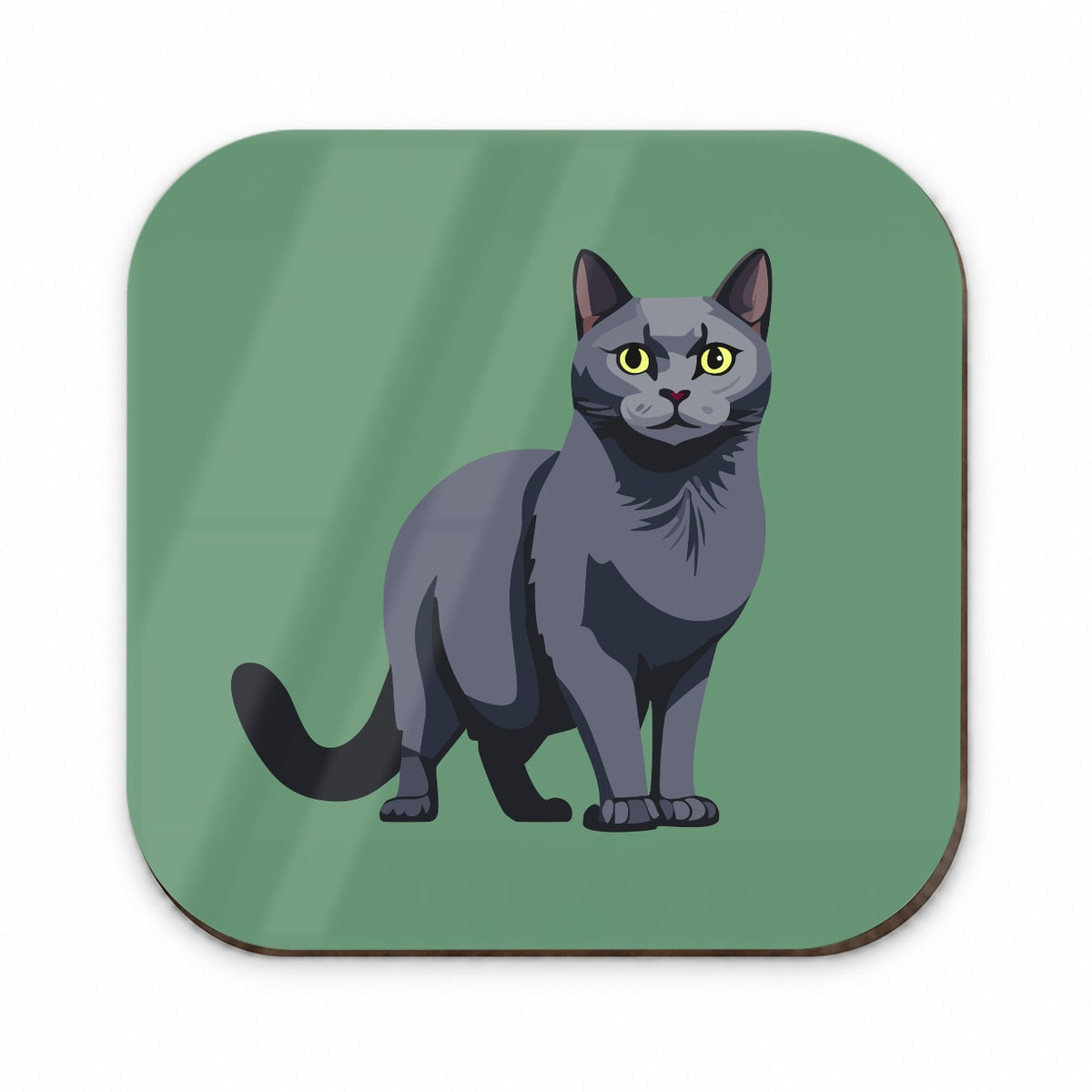 Russian Blue Cat Standing Fridge Magnet