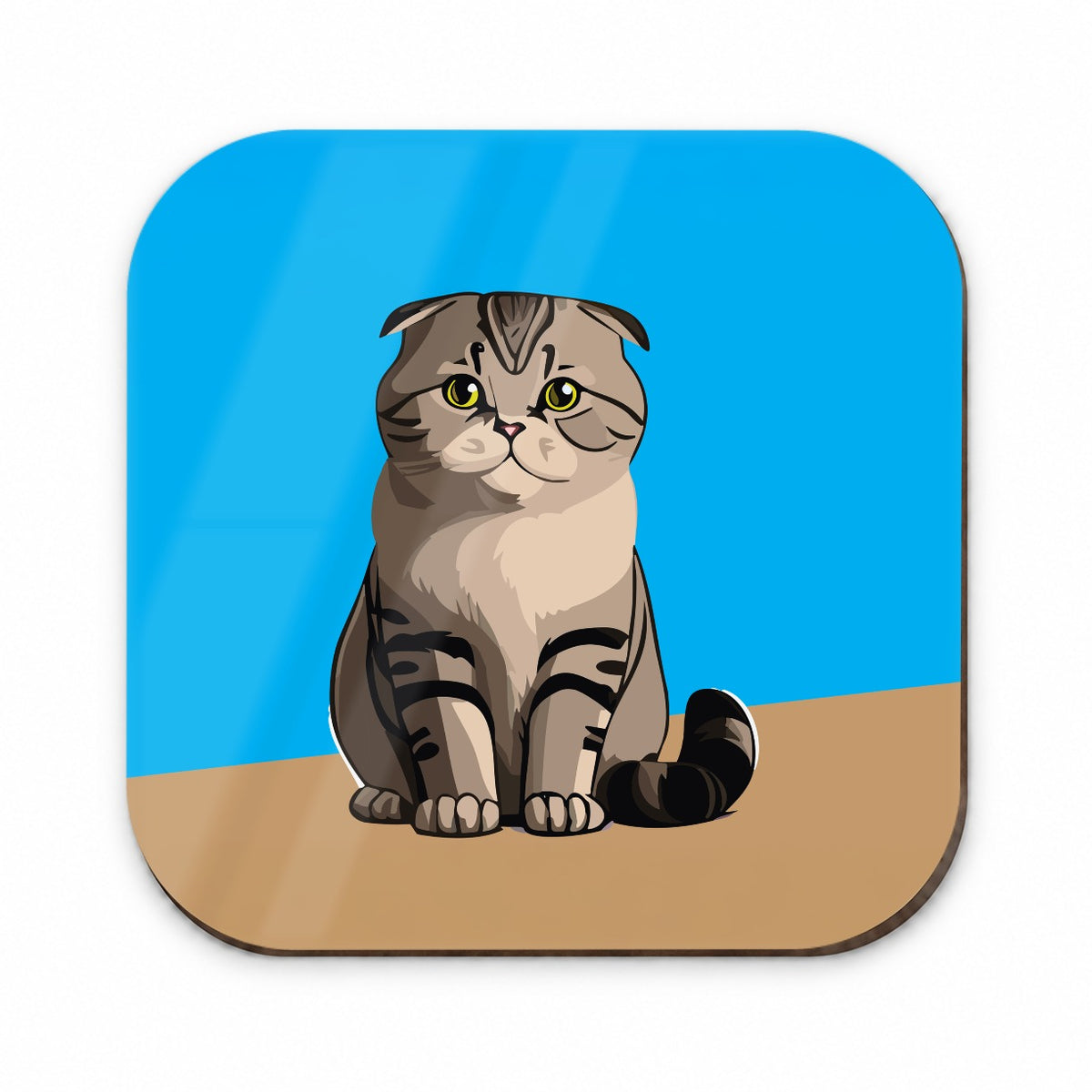 Scottish Fold Cat Sitting Fridge Magnet