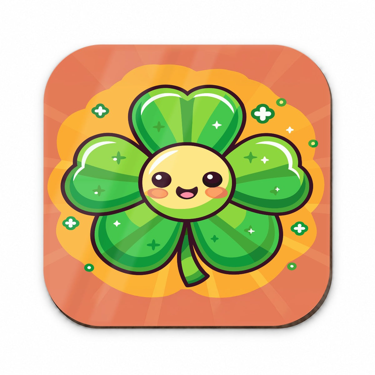 Shamrock Smiling Cute Fridge Magnet