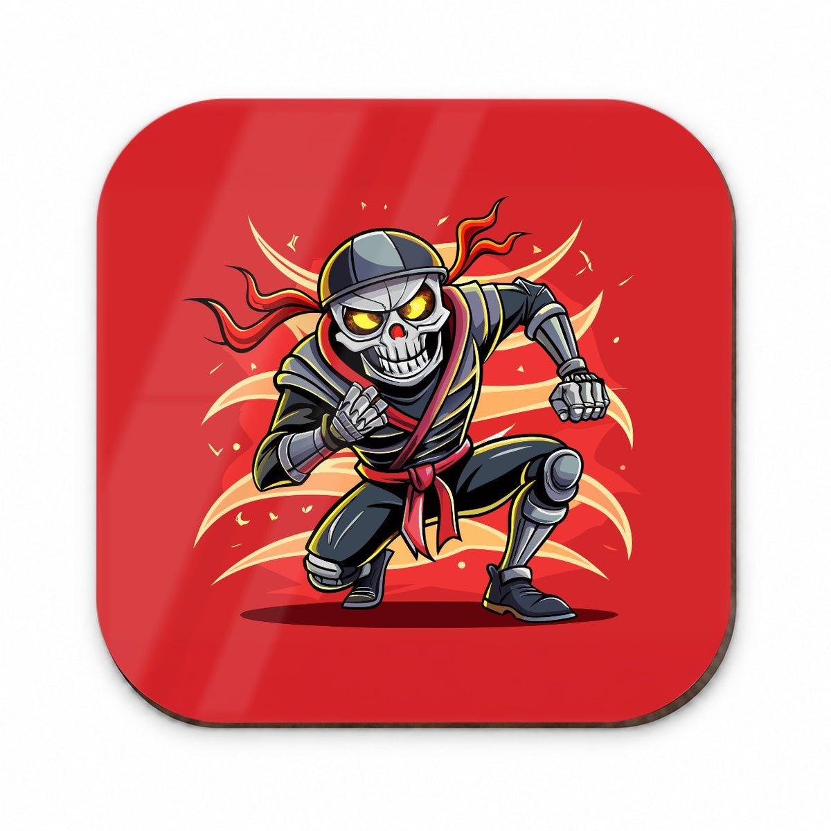 Skeleton Ninja Fighting Warrior Fridge Magnet