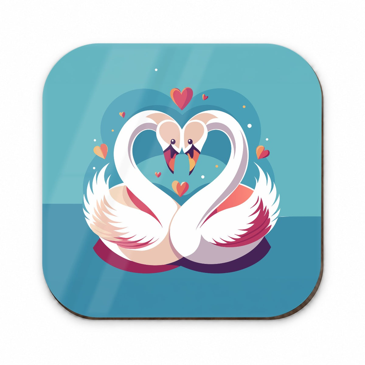 Swans in Love Anniversary Wedding Valentines Day Fridge Magnet