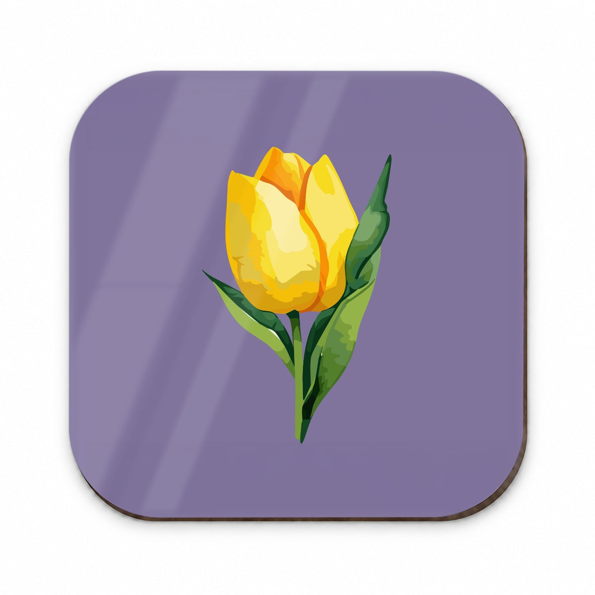 Tulip Flower Yellow Watercolor Fridge Magnet