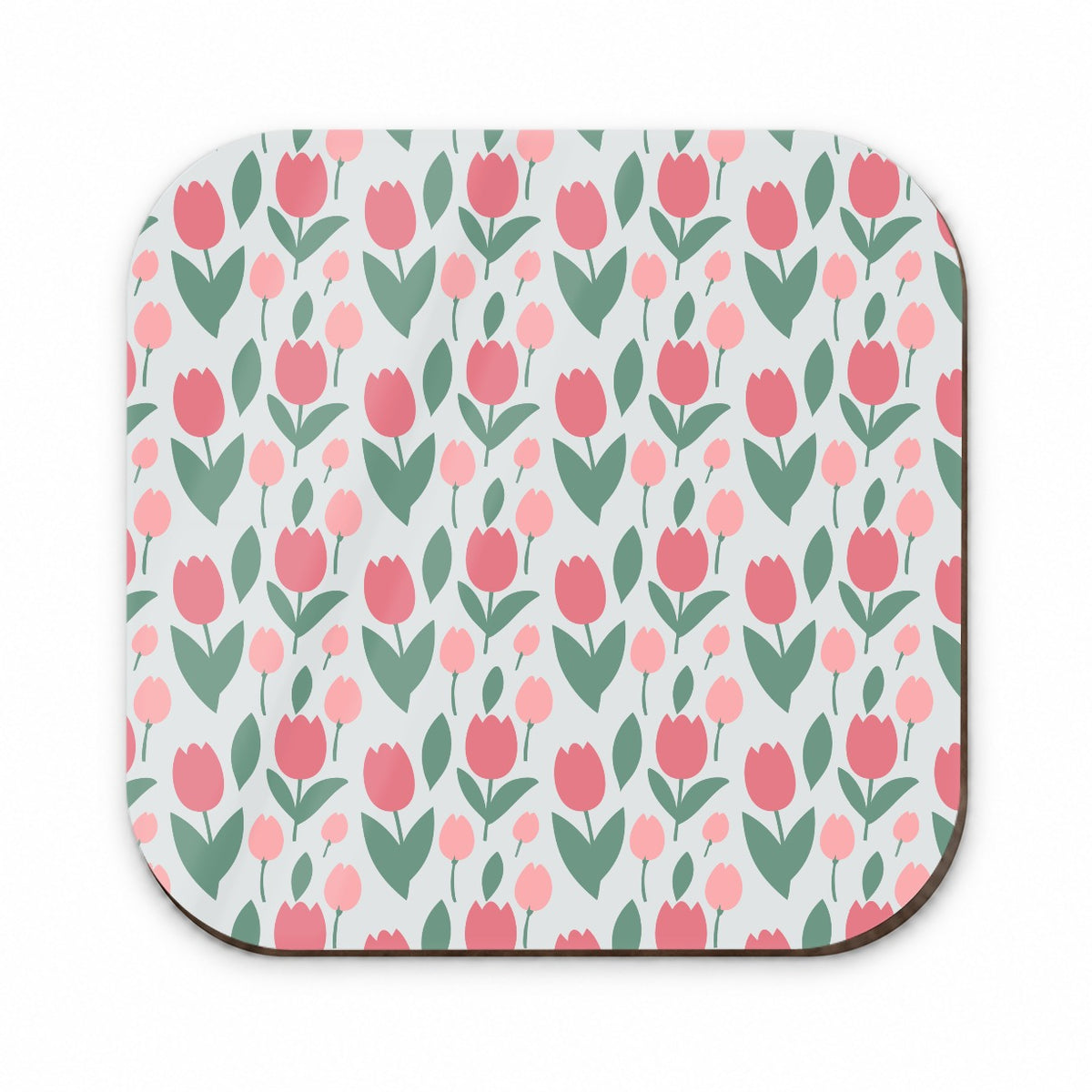 Tulips Pink Flowers Muted Pattern Fridge Magnet