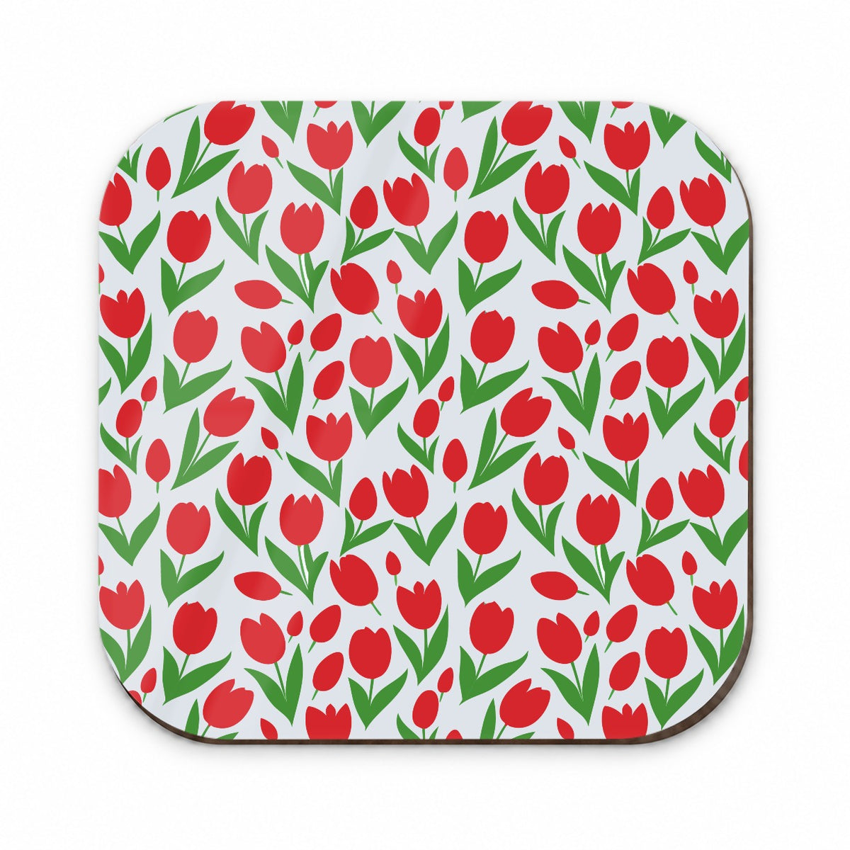 Tulips Red Flowers Pattern Fridge Magnet