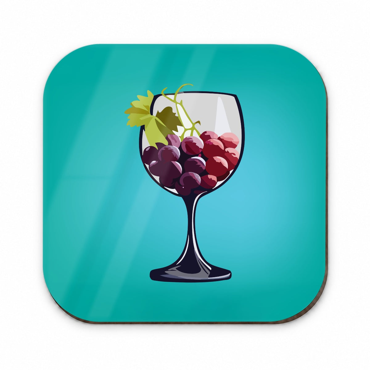 Wine Glass with Grapes Fridge Magnet