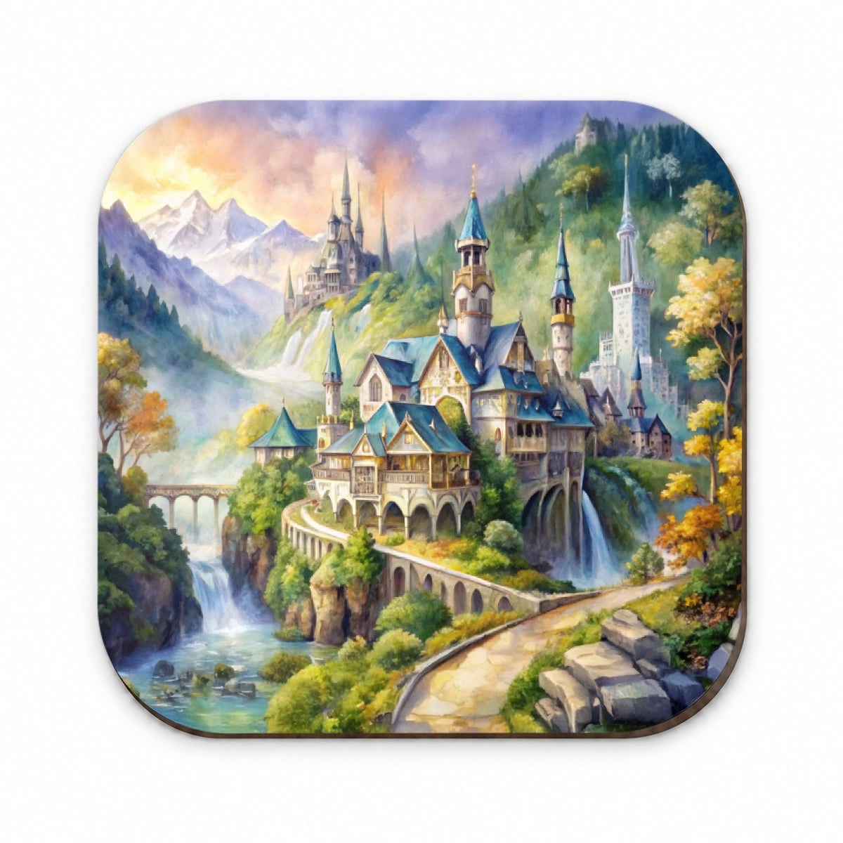 Beautiful Elvish Fantasy Watercolor Design Fridge Magnet