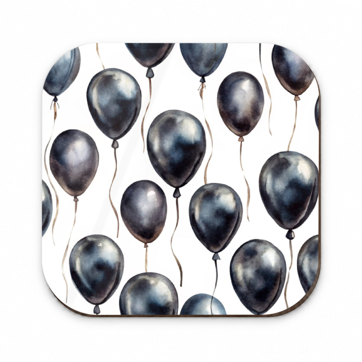 Black Balloons Watercolor Fridge Magnet