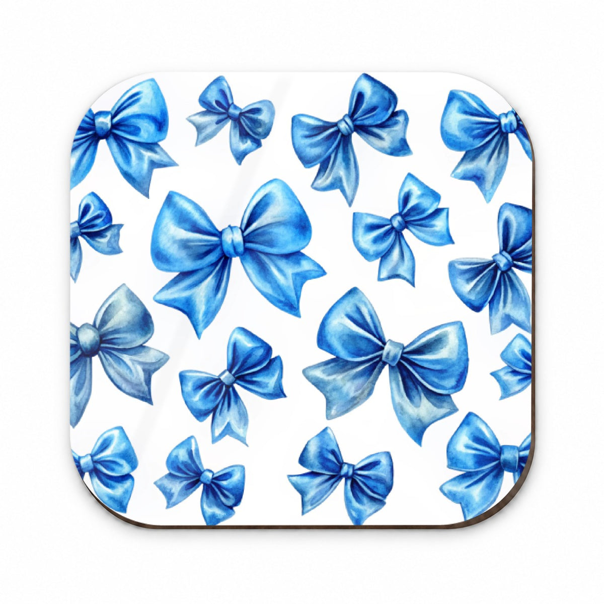 Blue Scattered Coquette Bows Watercolor Fridge Magnet