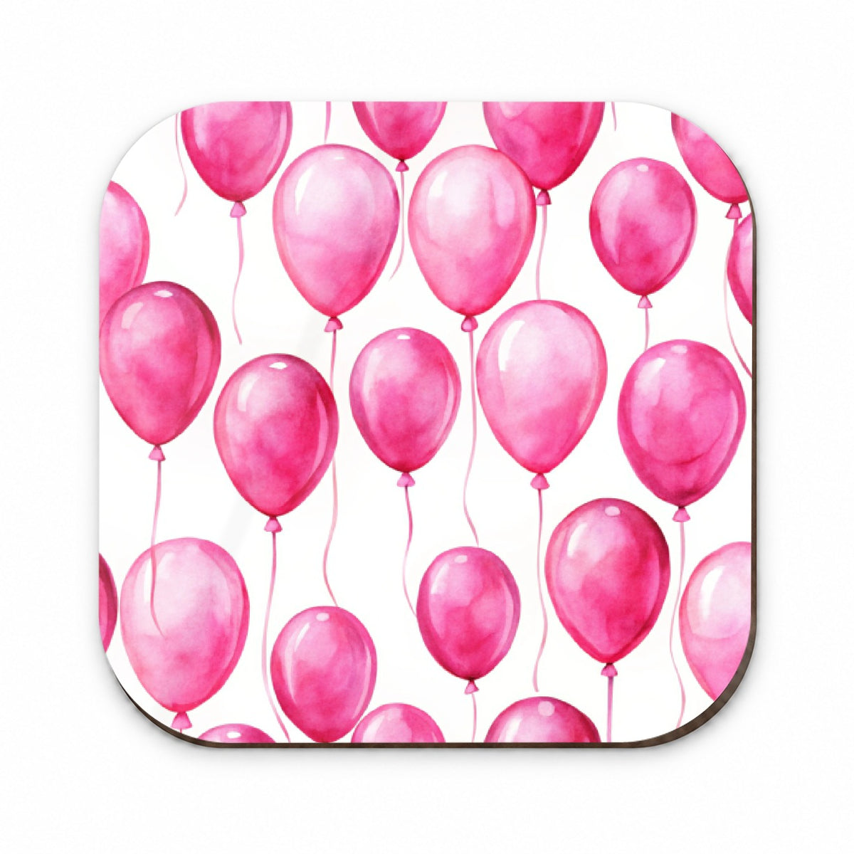 Bright Pink Balloons Watercolor Birthday Fridge Magnet