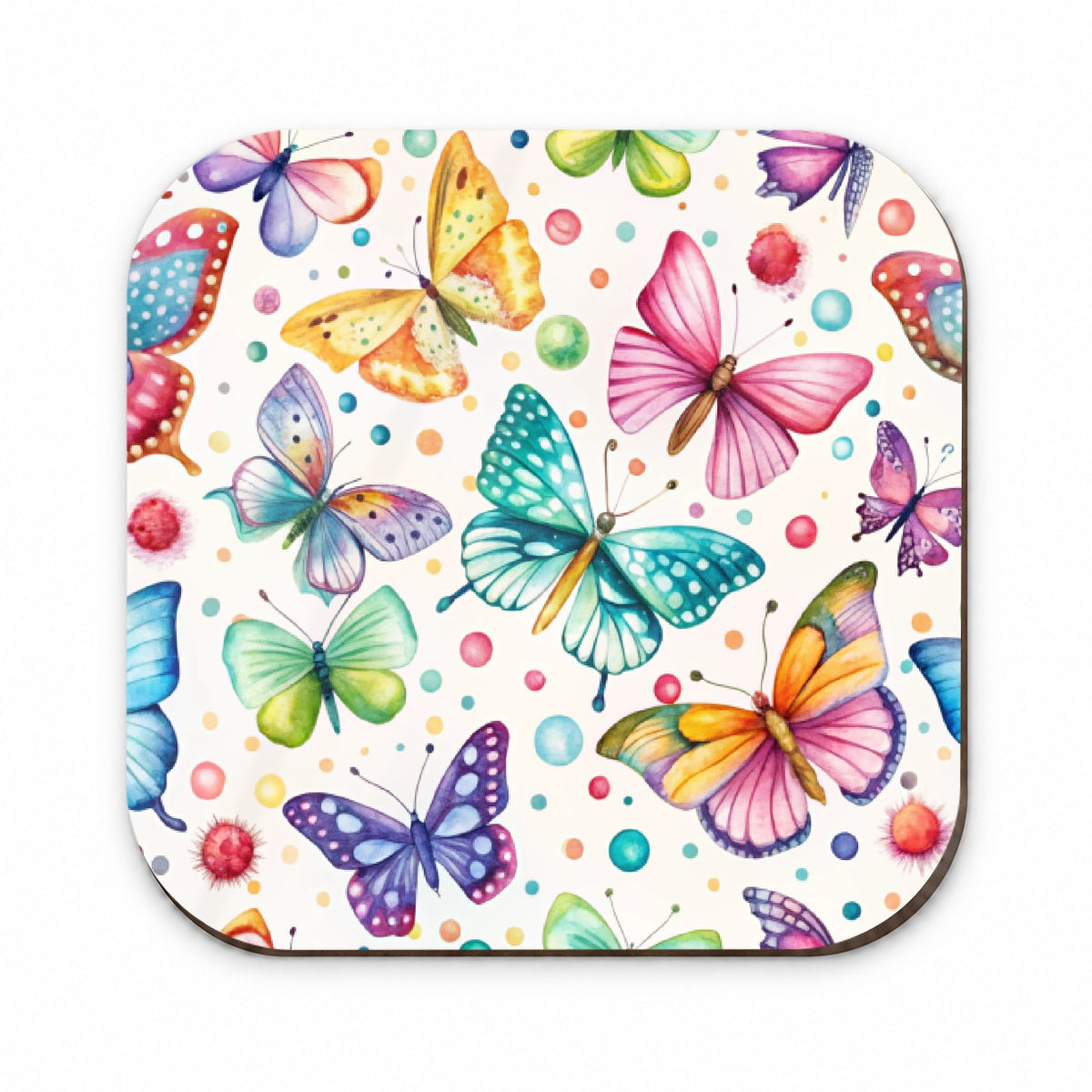 Butterflies Polka Dots Watercolor Fridge Magnet